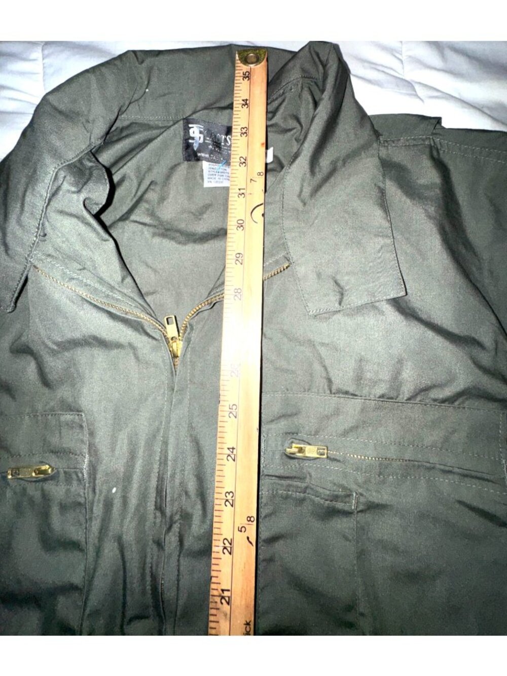 Tactsquad green Coveralls Size 48L With Zippered Pockets Polyester Cotton Blend - Picture 7 of 8